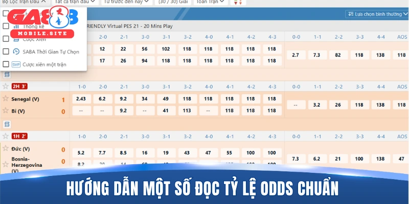 Tỷ Lệ Kèo Nhà Cái? Cách Đọc, Phân Tích Odds Chuẩn Tại GA888 3 Hướng dẫn một số đọc tỷ lệ odds chuẩn